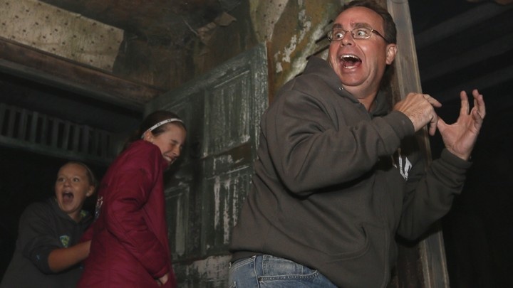 Terrified in a Haunted House